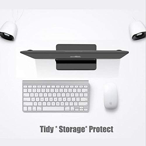 Vertical Laptop Stand for Desk [Adjustable] Sturdy Aluminum Dock Fits All Laptops (up to 20.3 inches) Space Saving, Modern Compact Holder, Compatible with MacBook Pro/Air, Surface, HP, Dell (Black) - Image 5
