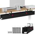 KEEGH Extra Large No Drill Under Desk Cable Management Tray 48 in, Black by KEEGH