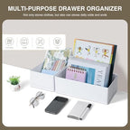 DIMJ Drawer Organizers Clothes, Set of 12 Dresser Organizer Bins, Fabric Closet Organizers and Storage, Shallow Drawer Dividers for Nursery, Clothing, Baby Clothes, Socks, Underwears, Tie (White) - Image 7