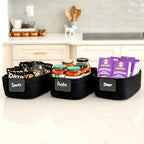 NaturalCozy 11.8"x8"x4.5” Rectangle Storage Baskets for Shelves 3 Pack | Cotton Rope Woven Small Baskets for Organizing | Small Storage Bins for Nursery, Bathroom, Closet, Shelf, Decorative, Gift - Image 4