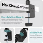 Adjustable Phone Stand,3-Stage Long Arm Holder Heavy Duty Desk Clamp Mount - Image 4