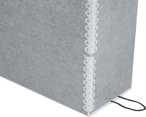 Lineco Archival Document Storage Box, 12.5" x 10.5" x 5", Gray - Image 6