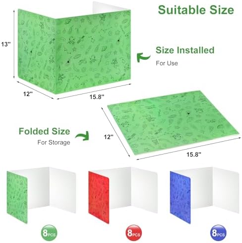 24-Pack Desk Dividers for Students, Space Cardboard Privacy Boards for Student, Privacy Shield Folder Boards, Classroom Divider Shield for School Teachers Home - Image 2