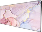 Gaming Mouse Pad Giant 48x24 Desk Mat Oversized Large Mousepad Jumbo Huge Desk Pad Pink Marble Protector Mat XXXL Non Slip Computer Mat for Wireless Desktop Work by BBSujane