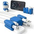 CordBrick 2PK Silicone & Steel Weighted Nightstand Cord Holders. Travel Phone Charger Organizers. Useful iPhone Accessories. Small Gifts for Men, College Students. Tech Gadgets for Teens. Blue by CordBrick