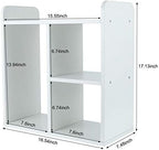 PAG-Mass Desktop Bookshelf Freestanding Wooden Countertop Bookcase Accessories Organizer Display Rack Dorm Desk Storage Shelf - Image 3