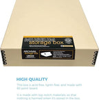 Lineco Museum Archival Storage Box, Drop Front, 11.75x15.25x3 in, Tan - Image 5