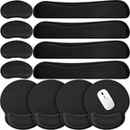 Yunsailing 12 Pcs Ergonomic Mouse Pad and Keyboard with Wrist Support Set Arm Rest Wrist Combo Gel Memory Foam Key Board Pad for Computer Laptop Gaming Office Typing Pain Relief by Yunsailing