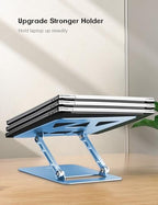 Aoviho Adjustable Laptop Stand for Desk,Portable Laptop Stand Holder and Riser,Foldable Aluminum Notebook Computer Stands for MacBook Air Pro HP Lenovo Dell Samsung Chromebook, 10-15.6 inch, Sky Blue - Image 7