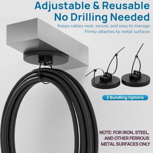 225-Pc Magnetic Cable Ties Set,Magnetic Zip Tie Mounts & Cable Ties - Image 5
