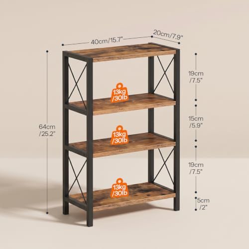 HOOBRO Desk Shelf, 4 Tier Stackable Desktop Bookshelf, Small Bookcase - Image 3
