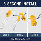 DTGN 200Pcs 6mm Magnetic Peg Hook Locks ABS Plastic, Yellow - Image 5