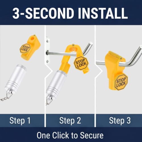 DTGN 200Pcs 6mm Magnetic Peg Hook Locks ABS Plastic, Yellow - Image 5