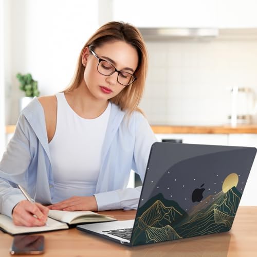 Teryeefi MacBook Air M2 Case 2022 Release A2681 Model, Glossy Plastic Hard Shell Cover with Screen Protector & Keyboard Cover for 13.6 Inch Laptop - Image 3