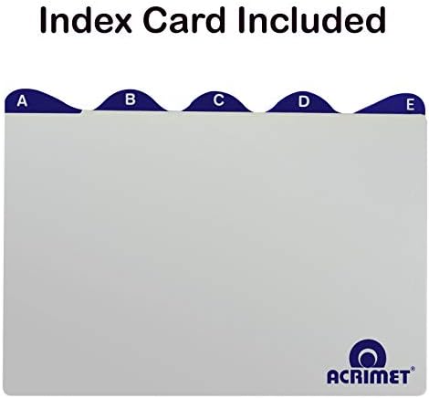 Acrimet 6 x 9 Card File Holder Organizer Box Metal Base Heavy Duty (AZ Index Cards and Divider Included) (Green Color with Crystal Plastic Lid Cover) - Image 7