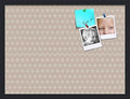 PinPix 24x18 inch Cork Bulletin Board. This Decorative Framed Pin Board Comes with Diamond Pattern in Light Pink and Cream Design and Satin Black. Ideal for Home, Office Decor or School (PinPix-294) by PinPixBulletinBoards