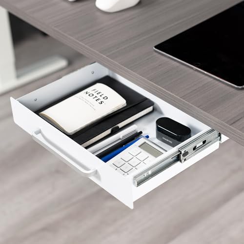 VIVO White 13 x 9 inch Under Desk Storage Drawer, DESK-DR1H-W - Image 3