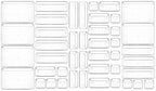 Yieach 44 Pcs Clear Acrylic Drawer Organizer Trays,1.6 in Shallow In Drawer Organizers for Bathroom,Office Desk and Vanity Organizers,Plastic Trays for Organizing for Jewelry,Cosmetic,Utensil,Junks by Yieach