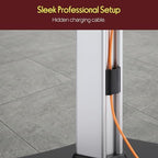 Pyle Anti-Theft Tablet Security Stand Kiosk-Heavy Duty Aluminum Metal Floor Standing Mount Tablet Case Holder Display w/Height Adjustable Pole,Fits iPad Mini 2 3 4 Air Samsung Tablets-Pyle PSPADLK60 - Image 6