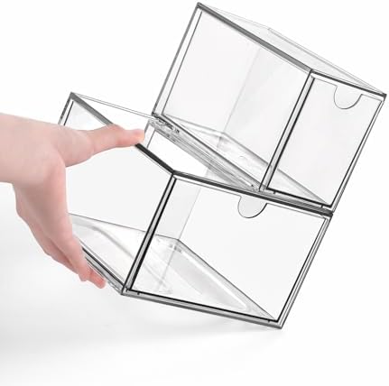 WUHUME10-Piece Set Of Acrylic Stackable Desktop Storage Boxes In 4 Sizes - Image 6