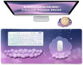 TheTrulyCharter- Cloud Wrist Rest Keyboard, Mouse Pad, Wrist Rest for Computer Keyboard, Cloud Drink Coaster and Simple Mouse Pad. (Purple-Gradient) by TheTrulyCharter