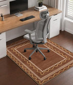 chakme Office Chair Mat for Hardwood Floor, 48"x36" (Brown Scalloped) by CHAKME