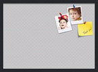 PinPix 28x20 inch Cork Bulletin Board. This Decorative Framed Pin Board Comes with Diamond Pattern in Light Grey Design and Satin Black. Ideal for Home, Office Decor or School (PinPix-524) by PinPixBulletinBoards