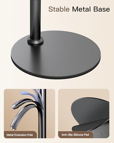 NiceVeedi 10.2” Magnetic Desk Ring Light with Stand, 5000mAh Rechargeable Desktop Ring Light for Phone，3 Color Foldable Selfie Light for Live Stream/Makeup/TikTok/YouTube/Photography/Zoom/Vlogging - Image 6