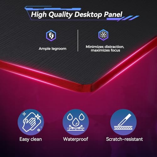 DUMOS 66" L Shaped Gaming Computer Desk, Sturdy Corner Table - Image 6
