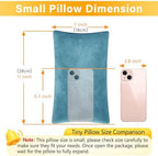 1 MIDDLE ONE 2 Pack Small Pillow, Memory Foam Mini Pillow 11 X 7 Inches for Travel, Sleeping, Nap and Neck, Knee, Lumbar Support, Tiny Cushion for Pet, Dogs (Lake Blue) - Image 2