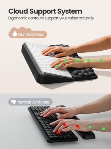 Vaydeer Keyboard Riser and Mouse Pad with Wrist Rest Set, Coaster Included - Image 4