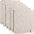 6 Pcs Acoustic Desk Divider Partition Privacy Panel 24 x 24",Light Camel by Kisston
