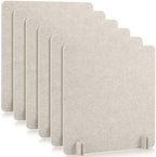 6 Pcs Acoustic Desk Divider Partition Privacy Panel 24 x 24",Light Camel by Kisston