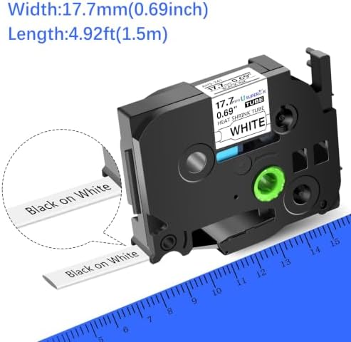10PK HSe-241 17.7mm Compatible for Brother Ptouch Heat Shrink Tubing - Image 4