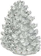 Creative Co-Op Decorative Resin Pinecone Bookends, Silver Finish, Set of 2 - Image 5