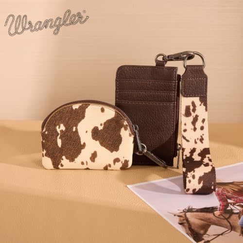 Wrangler Keychain Wristlet Wallets for Women Western Dual Pouch Wristlet Credit Card Holder Wallet - Image 6