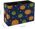 File Organizer Horror Triangle Smile Pumpkin Stars Circle Dots Pen‑Slot Sturdy Pouch,Classroom with Desk‑Accessory - Image 6