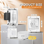in Wall Cable Management Kit with Brush Wall Plate, AC Outlet & USB-A Port - Image 7