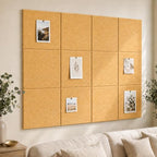 Felt Bulletin Board Tiles, Cork Board Alternative, 48 x 36 in by CreateYourIdealSpace
