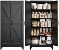 Yizosh 75" H Tall Metal Kitchen Pantry Storage Cabinets Cupboard by Yizosh