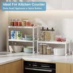 Narrow Expandable Cabinet Shelf Organizer, Kitchen Countertop Storage - Image 6
