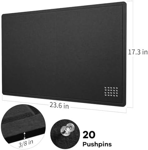 Felt Bulletin Board 24x18 inches, Decorative Pin Board for Home & Office - Image 4