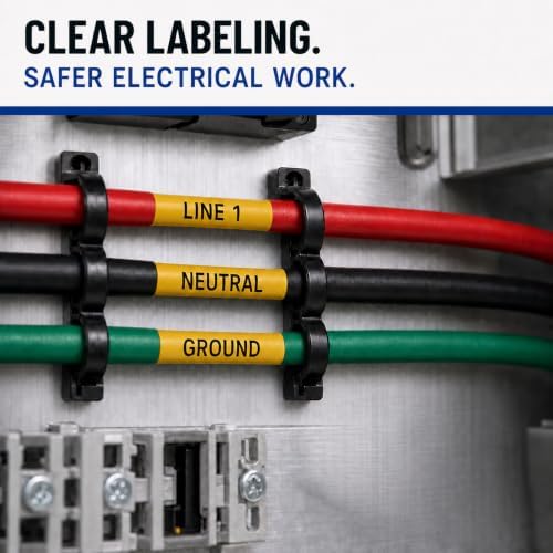 1P Heat Shrink Labels M21-125-C-342-YL M210 M211 BMP21 Yellow 0.235''x6.8' - Image 5
