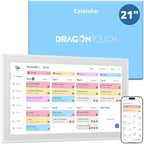 Dragon Touch 21.5" Digital Calendar Chore Chart – 1080P Full HD Interactive Touchscreen, Smart Family Planner, Hearth Display Digital Wall Calendar & Desk Mountable for Seamless Scheduling by DragonTouch