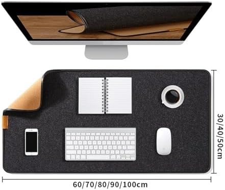 Large Felt Cork Mouse pad, e-Sports Gaming, Non-Slip Desk mat, Smooth, Comfortable, and Durable(A,90X40CM) - Image 2