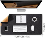 Large Felt Cork Mouse pad, e-Sports Gaming, Non-Slip Desk mat, Smooth, Comfortable, and Durable(A,80X30CM) - Image 2
