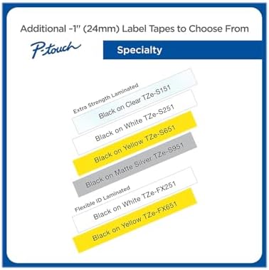 Brother TZe-2512PK ~1" (9mm) Black on White Laminated Label Tapes - Image 5