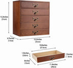 GoooodGift Wooden Drawers Small Wooden Box with Drawer, Brown - Image 3