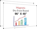 XBoard Magnetic Dry Erase Board 96 x 48 Inches, 8' x 4' Aluminum Framed Whiteboard, Presentation White Board for Office, School, Homeschool (Pack of 2) by XBoard