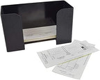 BankSupplies Deposit Ticket Holder 10W x 4D x 6H Black Textured Molded Plastic Desk Organizer for Checks Receipts Deposit Slips and Forms by BankSupplies